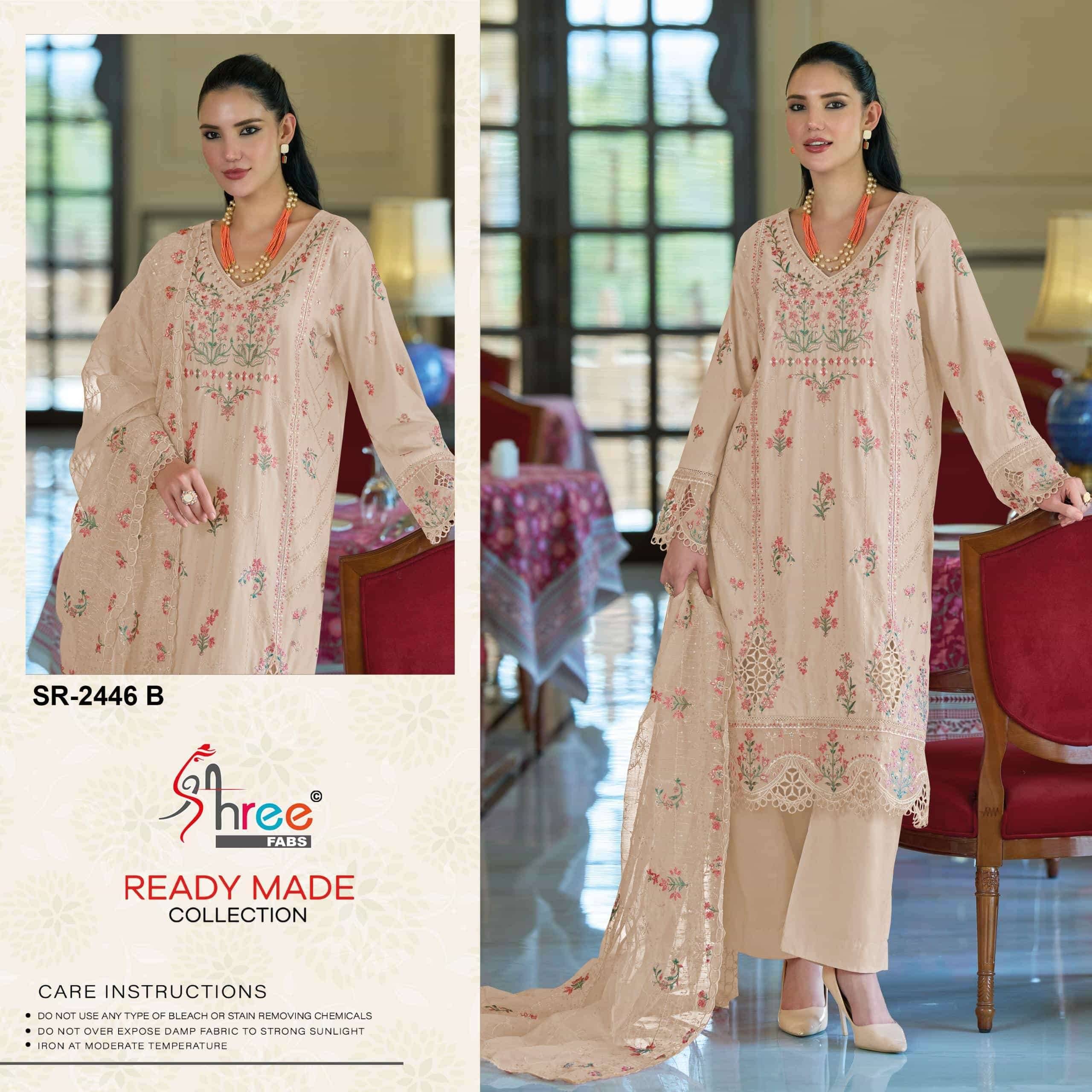 2446 Colors BY Shree fabs 2446 a TO 2446 d SERIES Pakistani Stylish Beautiful Colourful Printed & CAMRIC COTTON readymade Dresses At Wholesale Price
